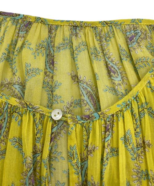 SOULEIADO（ソレイアード）SOULEIADO (ソレイアード) コットンボイル 4wayバックカシュクールワンピース イエロー サイズ:36の古着・服飾アイテム
