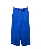 6(ROKU) BEAUTY&YOUTHロク ビューティーアンドユース）の古着「SUKE GEORGETTE PANTS」｜ブルー