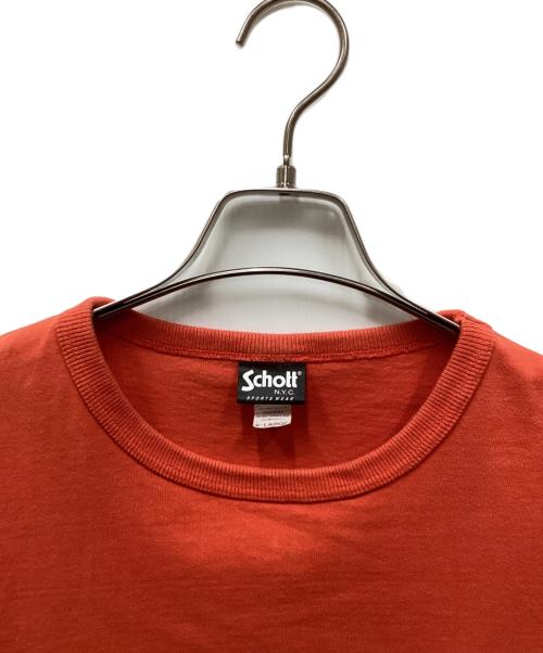 Schott（ショット）Schott (ショット) メキシカンスカルステッチTシャツ オレンジ サイズ:XLの古着・服飾アイテム