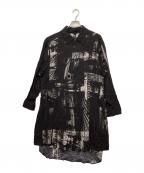 GROUND Yグラウンドワイ）の古着「ロングシャツ」｜ブラック