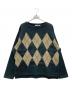 BURLAP OUTFITTER（バーラップアウトフィッター）の古着「ARGYLE FLEECE CREW TOP」｜ブラック