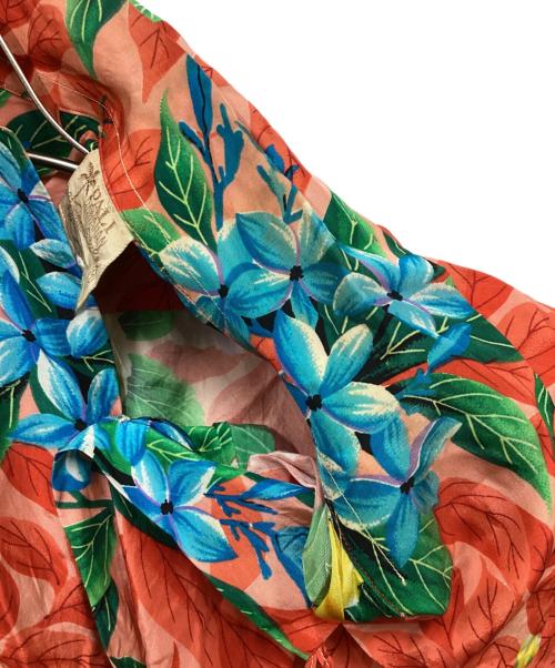 PALI HAWAIIAN STYLE（パリ・ハワイアン・スタイル）PALI HAWAIIAN STYLE (パリ・ハワイアン・スタイル) ヴィンテージシルクアロハシャツ レッド サイズ:Mの古着・服飾アイテム