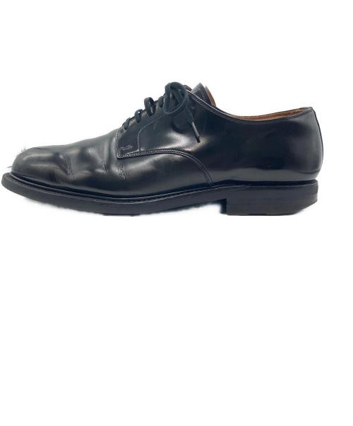 SCOTCH GRAIN（スコッチグレイン）SCOTCH GRAIN (スコッチグレイン) ガラスレザープレーントゥレザーシューズ ブラック サイズ:25.5の古着・服飾アイテム