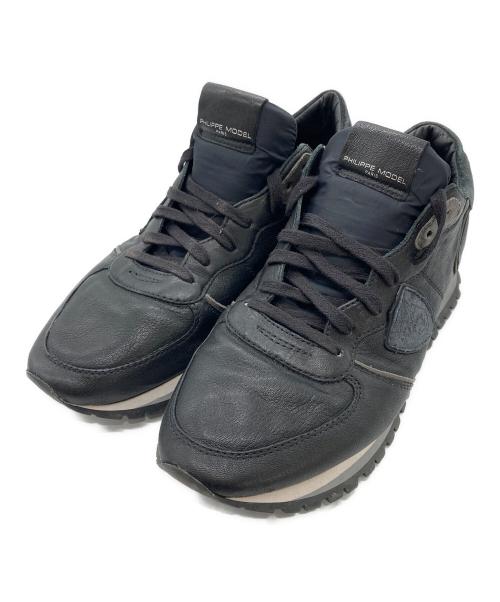 PHILIPPE MODEL（フィリップ モデル）PHILIPPE MODEL (フィリップ モデル) ローカットスニーカー ブラック サイズ:42の古着・服飾アイテム