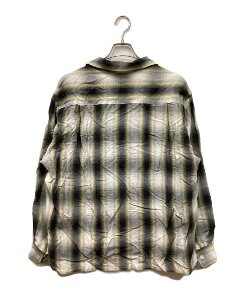 WACKO MARIA（ワコマリア）WACKO MARIA (ワコマリア) オンブレレーヨンオープンカラーシャツ ブラック×イエロー サイズ:XLの古着・服飾アイテム