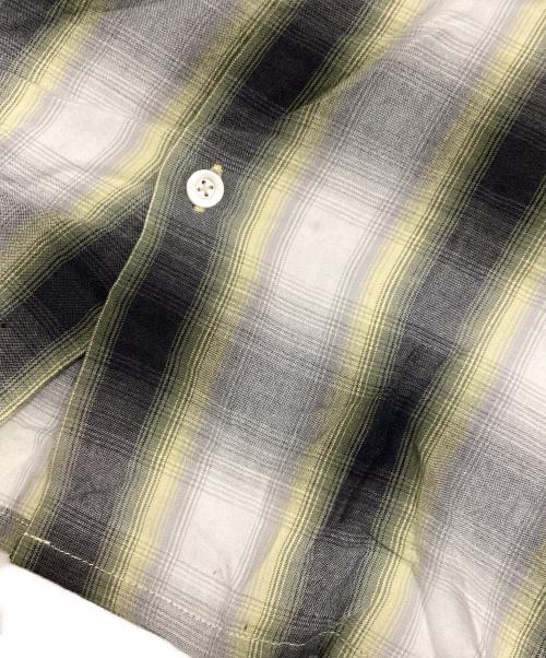 WACKO MARIA（ワコマリア）WACKO MARIA (ワコマリア) オンブレレーヨンオープンカラーシャツ ブラック×イエロー サイズ:XLの古着・服飾アイテム