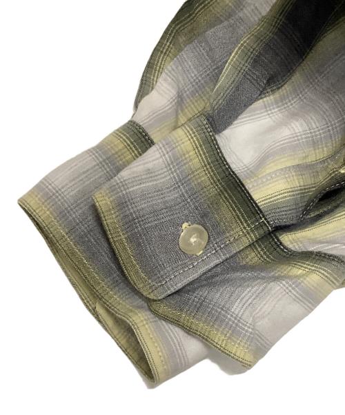 WACKO MARIA（ワコマリア）WACKO MARIA (ワコマリア) オンブレレーヨンオープンカラーシャツ ブラック×イエロー サイズ:XLの古着・服飾アイテム