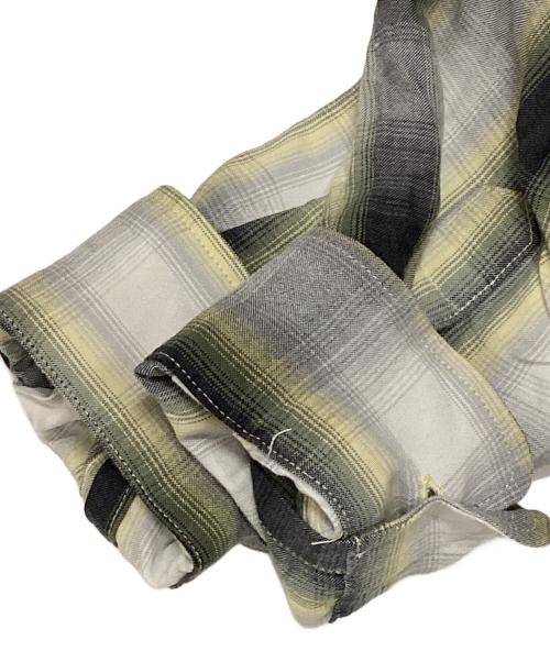 WACKO MARIA（ワコマリア）WACKO MARIA (ワコマリア) オンブレレーヨンオープンカラーシャツ ブラック×イエロー サイズ:XLの古着・服飾アイテム