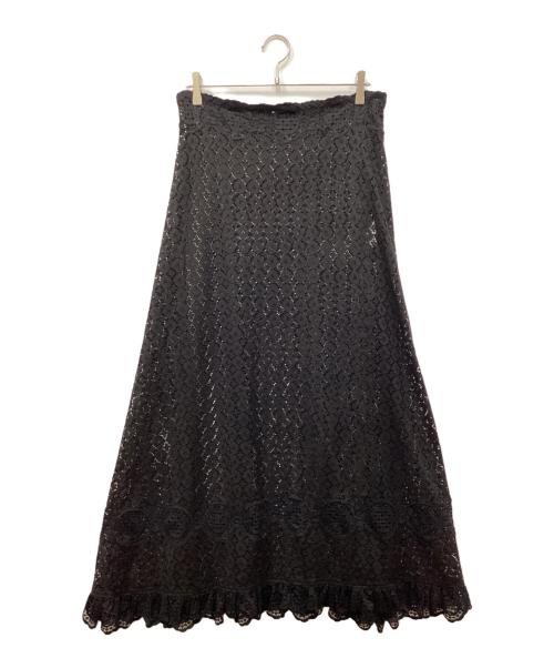 PACO RABANNE（パコラバンヌ）PACO RABANNE (パコラバンヌ) レーススカート ブラック サイズ:40の古着・服飾アイテム