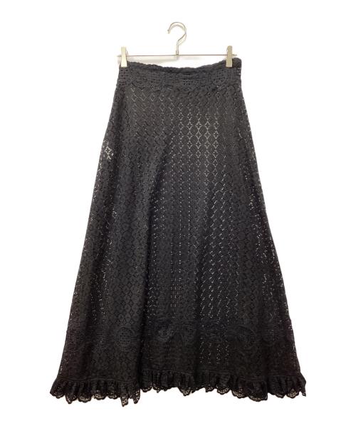 PACO RABANNE（パコラバンヌ）PACO RABANNE (パコラバンヌ) レーススカート ブラック サイズ:40の古着・服飾アイテム