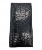 CYPRISキプリス）の古着「クロコダイル　フラップ　長財布」｜ブラック