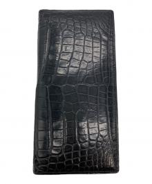 CYPRIS（キプリス）の古着「クロコダイル　フラップ　長財布」｜ブラック