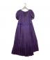 DRAWER（ドゥロワー）の古着「シルクドットプリーツギャザーワンピ」｜パープル