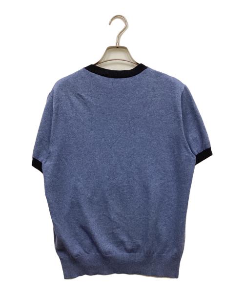 DSQUARED2（ディースクエアード）DSQUARED2 (ディースクエアード) SORRY I'M NOT SORRY KNIT/リンガーニット ブルー サイズ:XSの古着・服飾アイテム