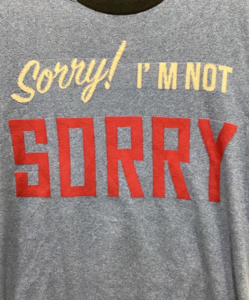 DSQUARED2（ディースクエアード）DSQUARED2 (ディースクエアード) SORRY I'M NOT SORRY KNIT/リンガーニット ブルー サイズ:XSの古着・服飾アイテム