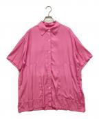 Ameriアメリ）の古着「CHAMBRAY BIG PATTERN SHIRT/シャンブレービッグパターンシャツ」｜ピンク