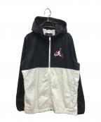 NIKEナイキ）の古着「パネル切替ナイロンジャケット」｜ブラック