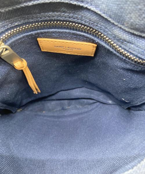 Saint Laurent Paris（サンローランパリ）Saint Laurent Paris (サンローランパリ) Universite flat crossbod（ユニバーサイトフラットクロスボット） ネイビーの古着・服飾アイテム