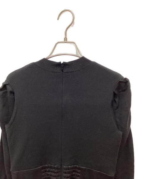 JILL STUART（ジルスチュアート）JILL STUART (ジルスチュアート) ニュアンスチュールニットドッキングワンピース ブラック サイズ:4の古着・服飾アイテム