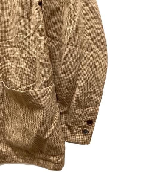 MARKAWARE（マーカウェア）MARKAWARE (マーカウェア) SILK HOUNDTOOTH W BREATHTED JACKET SET/シルクハウンドトゥースブリーチドジャケットセット ブラウン サイズ:2の古着・服飾アイテム