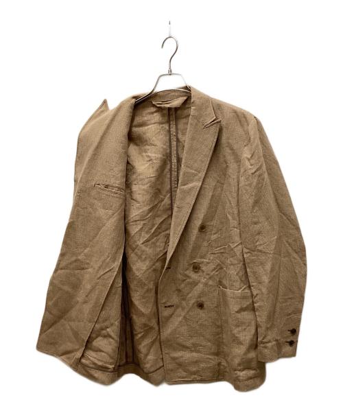MARKAWARE（マーカウェア）MARKAWARE (マーカウェア) SILK HOUNDTOOTH W BREATHTED JACKET SET/シルクハウンドトゥースブリーチドジャケットセット ブラウン サイズ:2の古着・服飾アイテム
