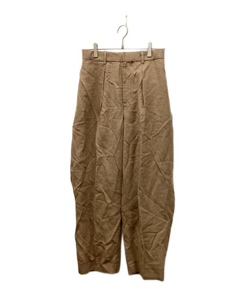 MARKAWARE（マーカウェア）MARKAWARE (マーカウェア) SILK HOUNDTOOTH W BREATHTED JACKET SET/シルクハウンドトゥースブリーチドジャケットセット ブラウン サイズ:2の古着・服飾アイテム