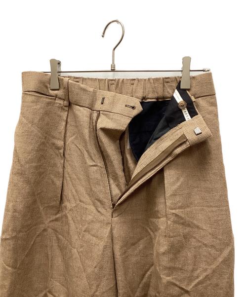 MARKAWARE（マーカウェア）MARKAWARE (マーカウェア) SILK HOUNDTOOTH W BREATHTED JACKET SET/シルクハウンドトゥースブリーチドジャケットセット ブラウン サイズ:2の古着・服飾アイテム