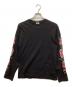 COMME des GARCONS HOMME PLUS（コムデギャルソンオムプリュス）の古着「薔薇刺繍ロングスリーブTシャツ」｜ブラック