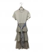 HER LIP TOハーリップトゥ）の古着「半袖ワンピース」｜グレー