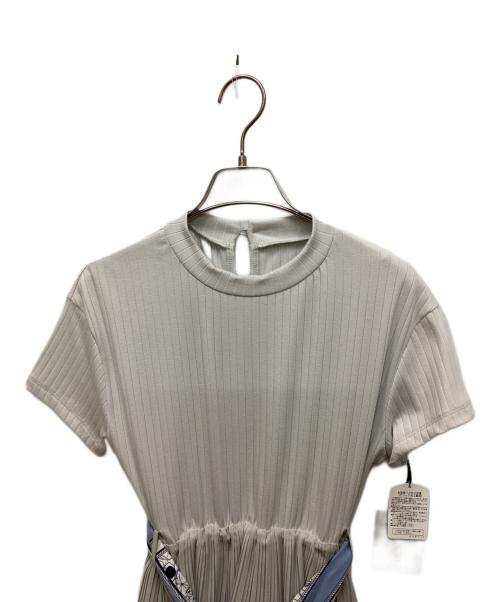 HER LIP TO（ハーリップトゥ）HER LIP TO (ハーリップトゥ) 半袖ワンピース グレー サイズ:Sの古着・服飾アイテム