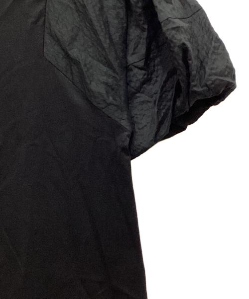 MACPHEE（マカフィー）MACPHEE (マカフィー) コットンサッカーコンビ パフスリーブワンピース ブラック サイズ:36の古着・服飾アイテム