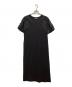 MACPHEE（マカフィー）の古着「コットンサッカーコンビ パフスリーブワンピース」｜ブラック
