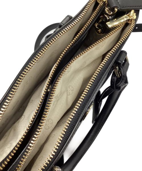 TORY BURCH（トリーバーチ）TORY BURCH (トリーバーチ) ROBINSON PERFORATED LEATHER MICRO DOUBLE ZIP TOTE ブラックの古着・服飾アイテム