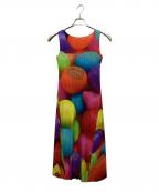 PLEATS PLEASEプリーツプリーズ）の古着「プリーツ総柄プリントワンピース」｜マルチカラー