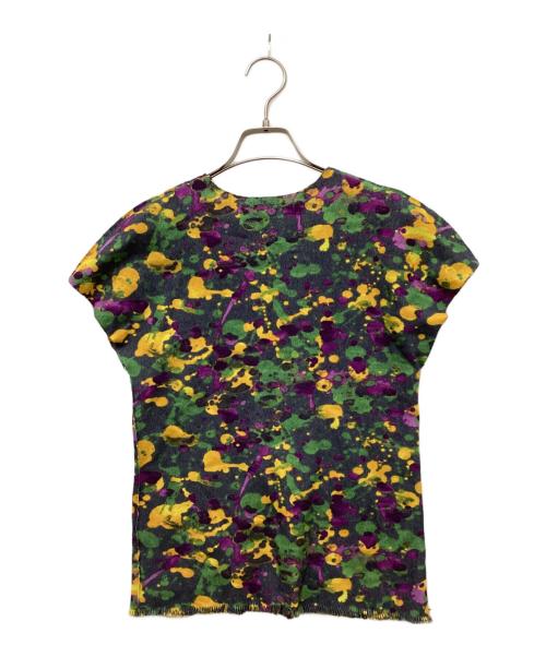 A-POC INSIDE ISSEY MIYAKE（エーポックインサイド イッセイミヤケ）A-POC INSIDE ISSEY MIYAKE (エーポックインサイド イッセイミヤケ) 総柄カットソー イエロー×パープル サイズ:2の古着・服飾アイテム