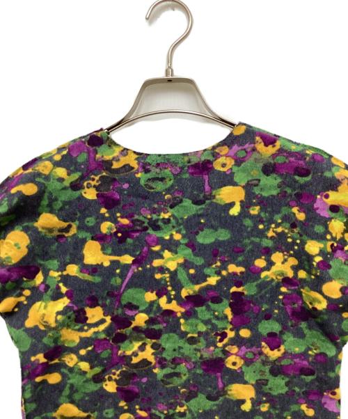 A-POC INSIDE ISSEY MIYAKE（エーポックインサイド イッセイミヤケ）A-POC INSIDE ISSEY MIYAKE (エーポックインサイド イッセイミヤケ) 総柄カットソー イエロー×パープル サイズ:2の古着・服飾アイテム