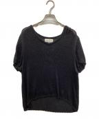 Yves Saint Laurentイヴサンローラン）の古着「ローゲージS/Sニット」｜ブラック