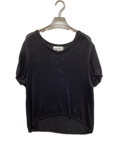 Yves Saint Laurent（イヴサンローラン）Yves Saint Laurent (イヴサンローラン) ローゲージS/Sニット ブラック サイズ:Lの古着・服飾アイテム