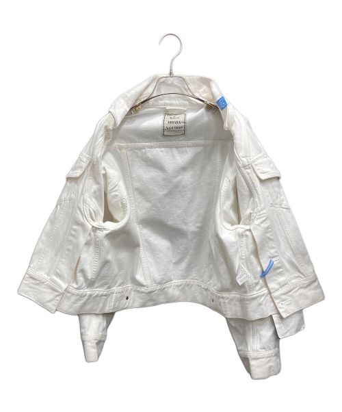 Maison MIHARA YASUHIRO（メゾン ミハラ ヤスヒロ）Maison MIHARA YASUHIRO (メゾン ミハラ ヤスヒロ) 変形デニムジャケット ホワイト サイズ:Fの古着・服飾アイテム