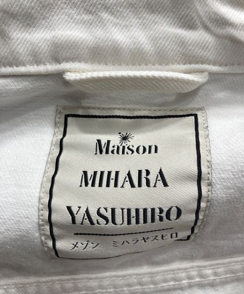 Maison MIHARA YASUHIRO（メゾン ミハラ ヤスヒロ）Maison MIHARA YASUHIRO (メゾン ミハラ ヤスヒロ) 変形デニムジャケット ホワイト サイズ:Fの古着・服飾アイテム