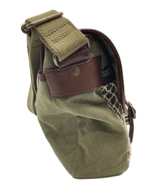 PAPAS（パパス）PAPAS (パパス) ハンティングショルダーバッグ オリーブの古着・服飾アイテム