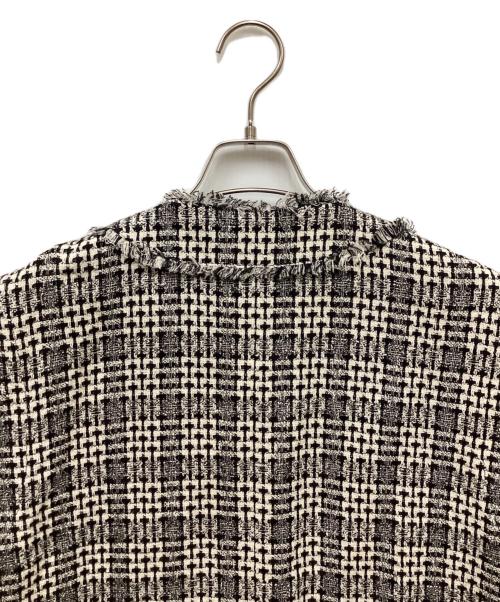 uncrave（アンクレイヴ）uncrave (アンクレイヴ) ツイードチェック ジレ ホワイト サイズ:1の古着・服飾アイテム