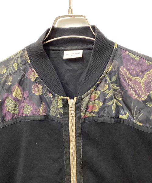 DRIES VAN NOTEN（ドリスヴァンノッテン）DRIES VAN NOTEN (ドリスヴァンノッテン) キルティング切替ブルゾン ブラック サイズ:Sの古着・服飾アイテム