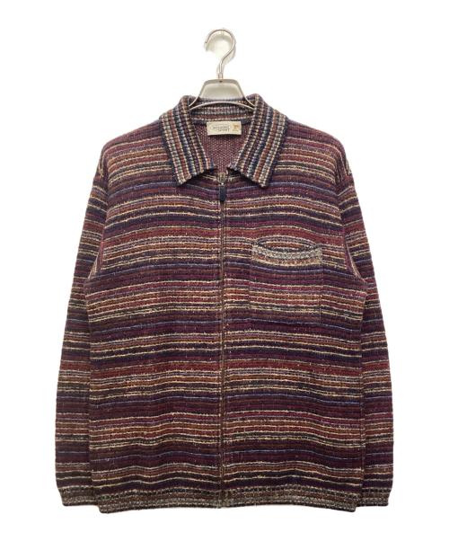 missoni sports（ミッソーニスポーツ）MISSONI SPORTS (ミッソーニスポーツ) ジップニット レッド サイズ:48の古着・服飾アイテム