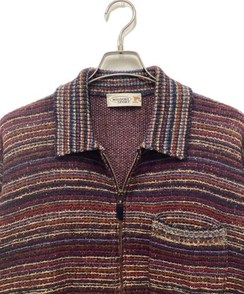 missoni sports（ミッソーニスポーツ）MISSONI SPORTS (ミッソーニスポーツ) ジップニット レッド サイズ:48の古着・服飾アイテム