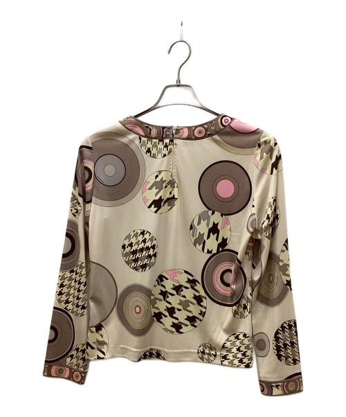 LEONARD（レオナール）LEONARD (レオナール) 総柄ブラウス ベージュ サイズ:Lの古着・服飾アイテム