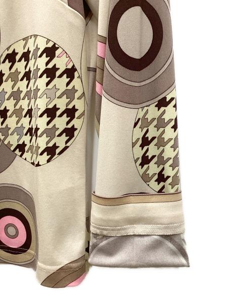 LEONARD（レオナール）LEONARD (レオナール) 総柄ブラウス ベージュ サイズ:Lの古着・服飾アイテム