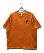 AMIPARIS×PUMAアミパリス×プーマ）の古着「コラボワッペンTシャツ」｜オレンジ