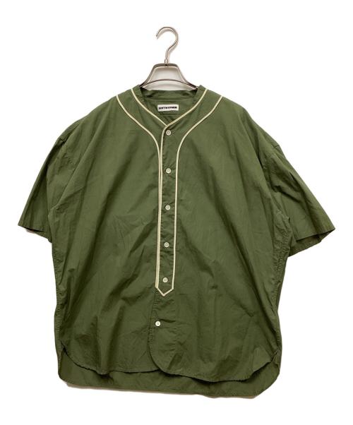 SOFTHYPHEN（ソフトハイフン）SOFTHYPHEN (ソフトハイフン) ベースボールシャツ グリーン サイズ:04の古着・服飾アイテム