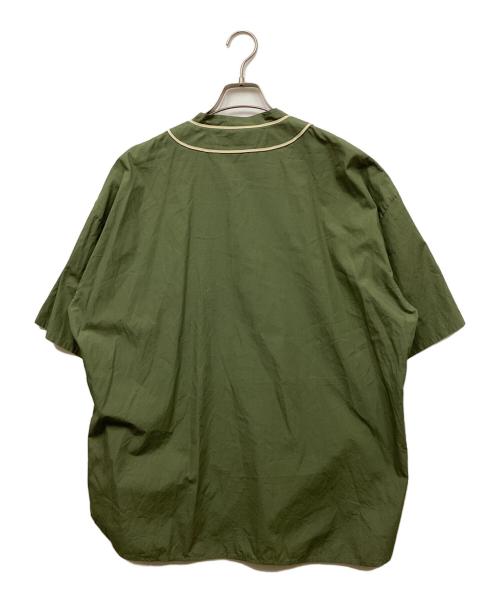 SOFTHYPHEN（ソフトハイフン）SOFTHYPHEN (ソフトハイフン) ベースボールシャツ グリーン サイズ:04の古着・服飾アイテム